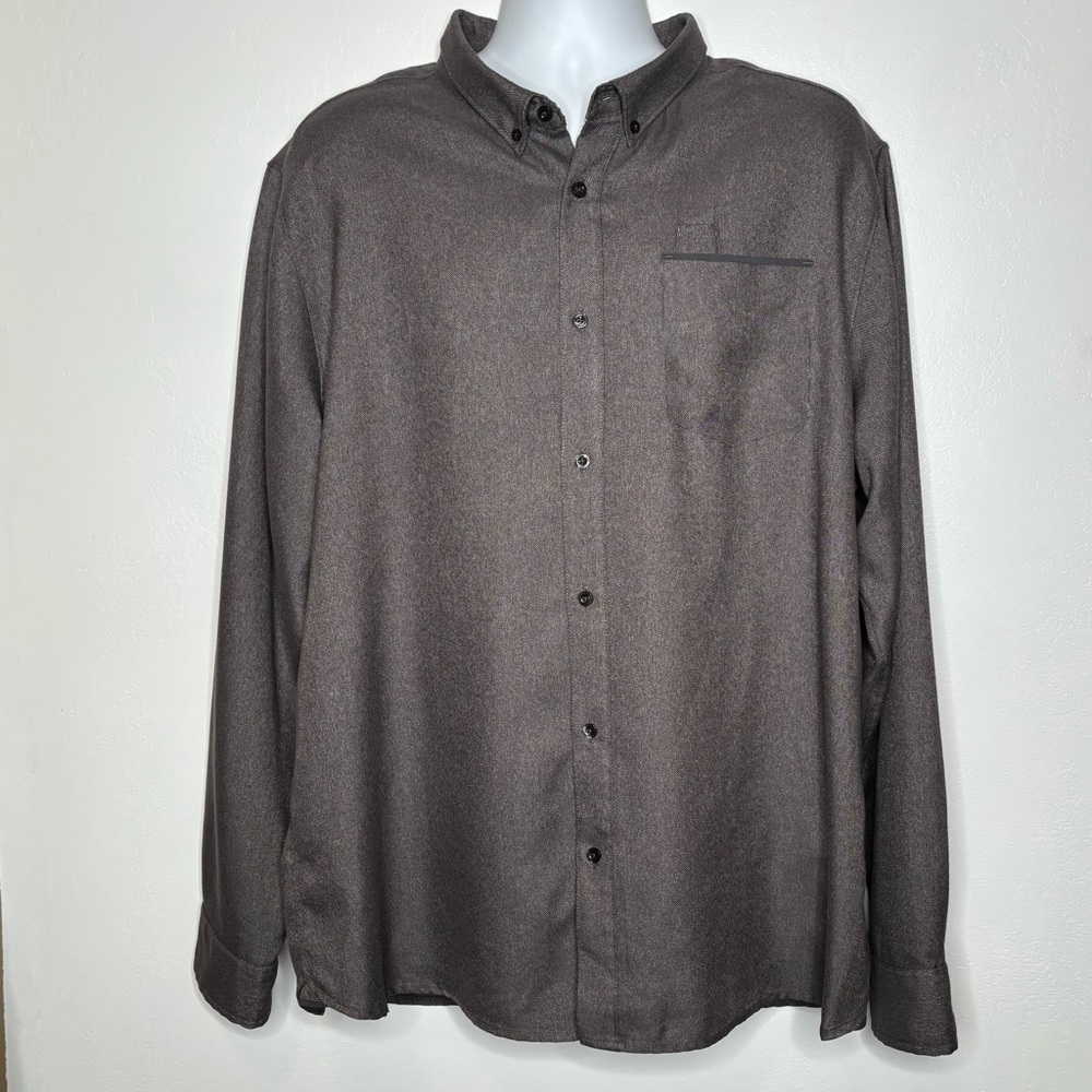 The North Face Button Down Long Sleeve Shirt Gray 2X